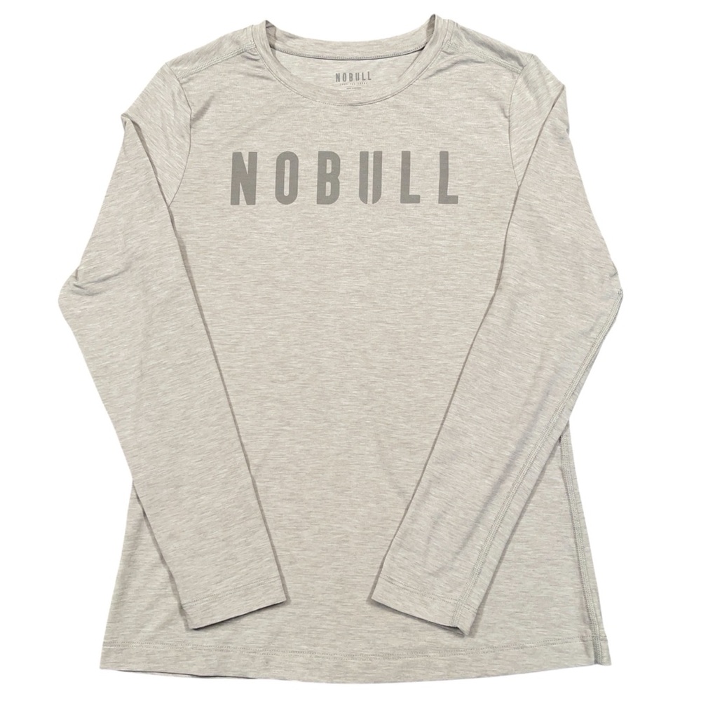NOBULL Long Sleeve Training Shirt Gray Womens Small Athletic Gym Top